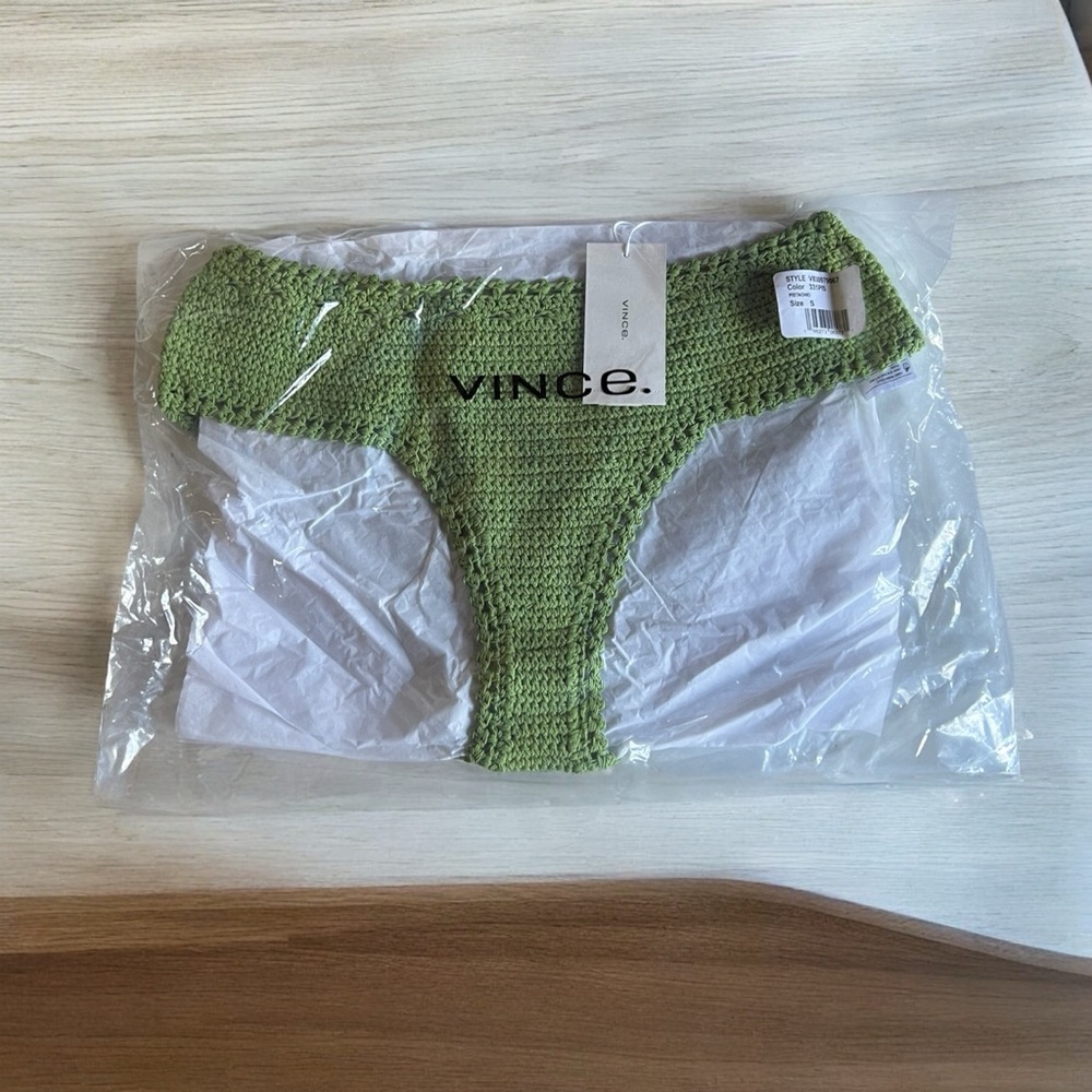 NEW Vince Lounge Crochet Bikini Bottoms Pistachio S